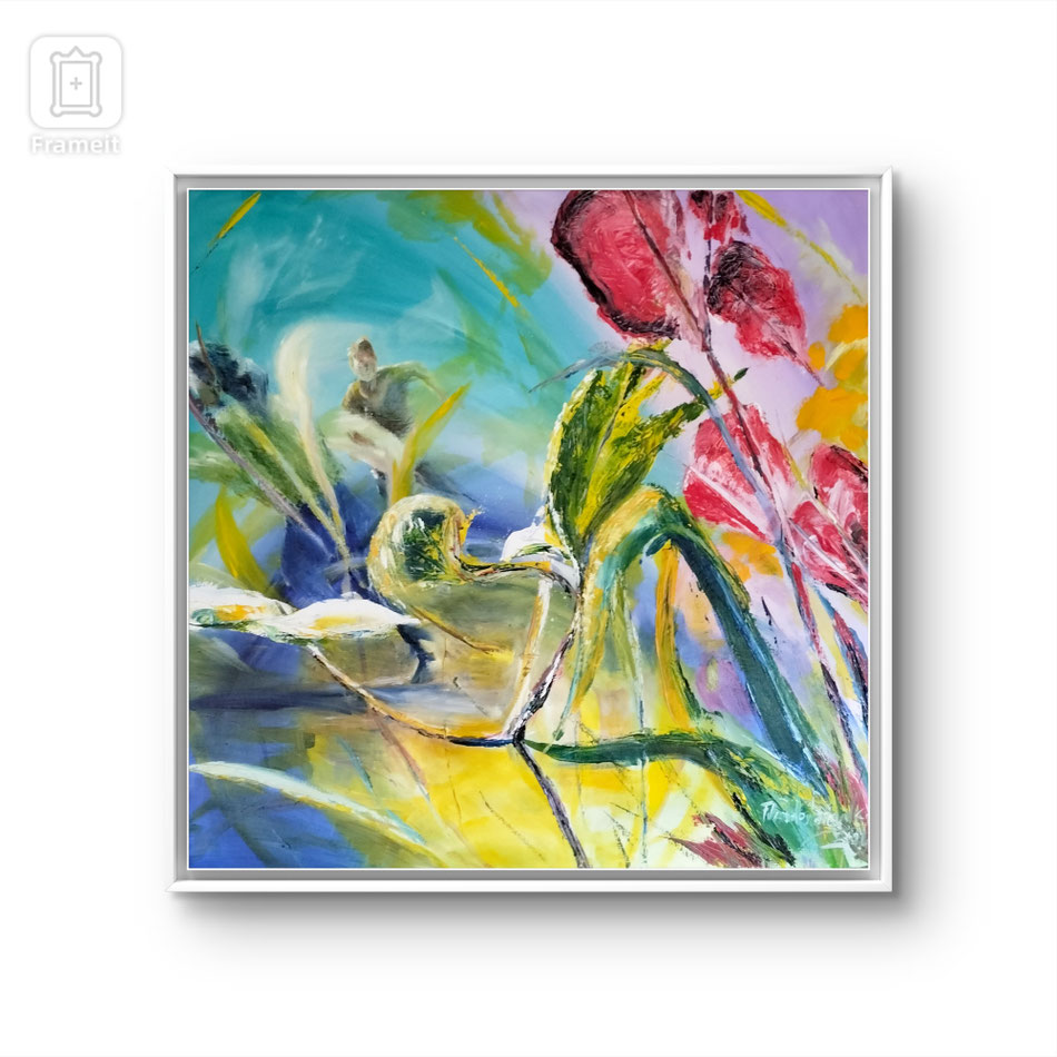 huile sur toile 80/80 cm
