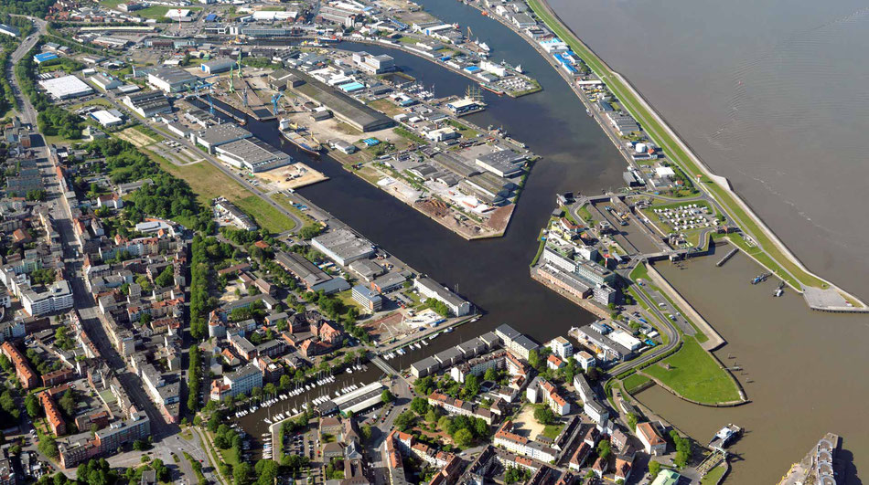 Das Werftquartier Bremerhaven, Luftbild Juni 2020 - Foto: Scheer / BIS Bremerhaven