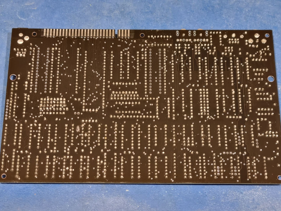 Completed Harlequin 128K PCB rear