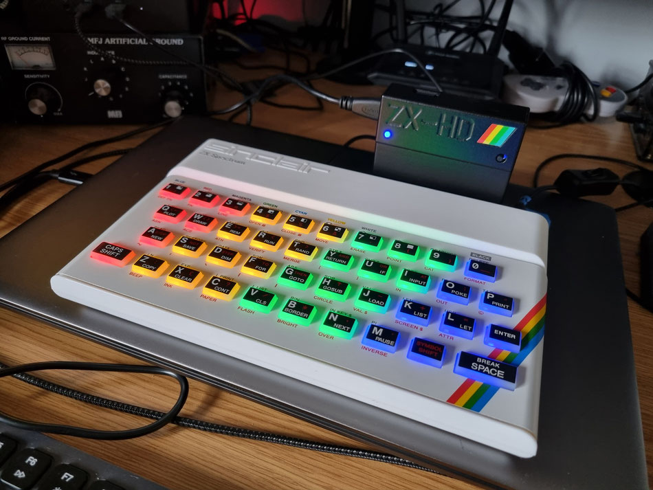 Illuminated ZX Spectrum keyboard - zxrenew.co.uk