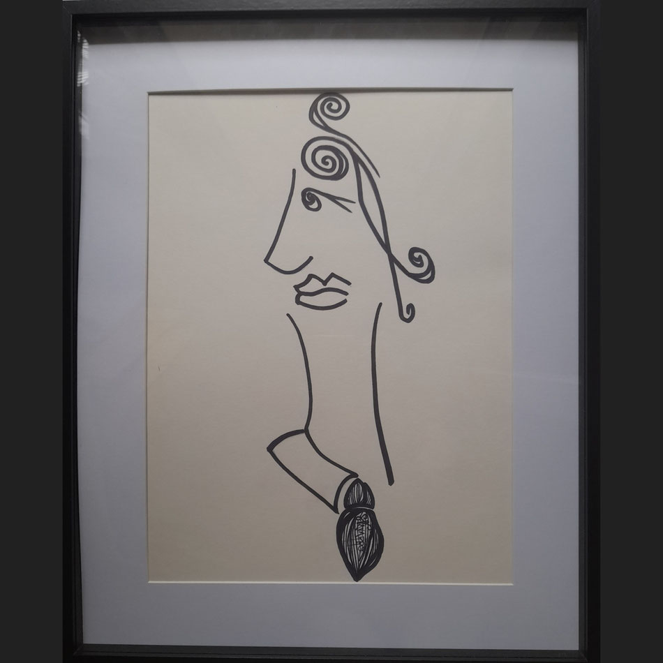 Monsieur Cravate              Posca  sur papier