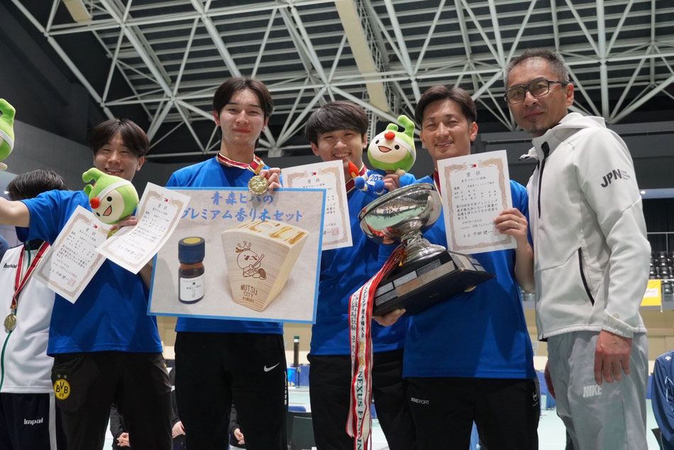 第７８回全日本フェンシング選手権大会団体戦　男子フルーレ　青森県フェンシング協会　優勝
