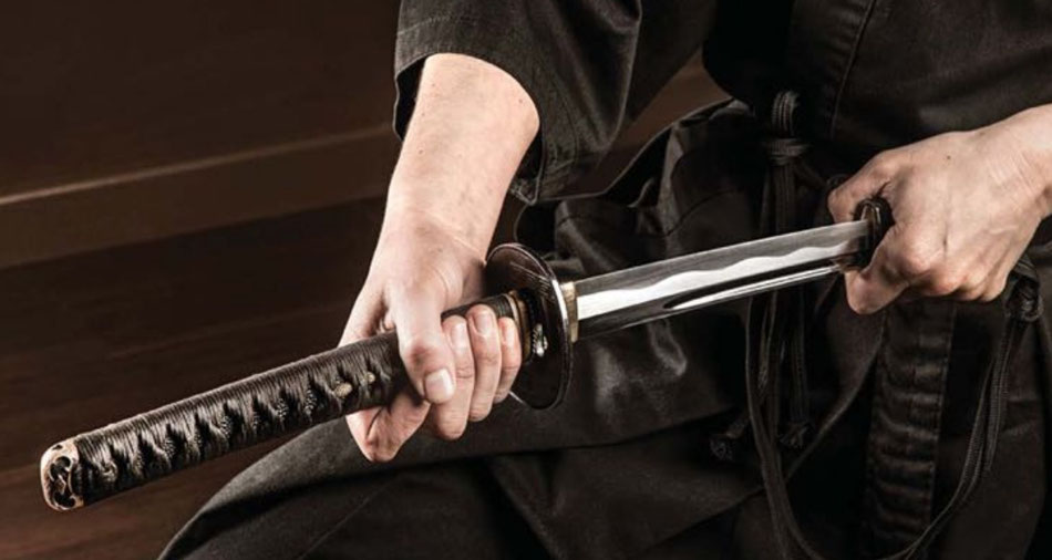 Mani che impugnano la Katana