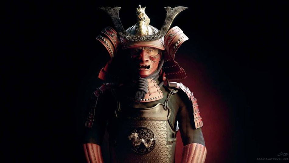 guerrieri samurai con l'armatura