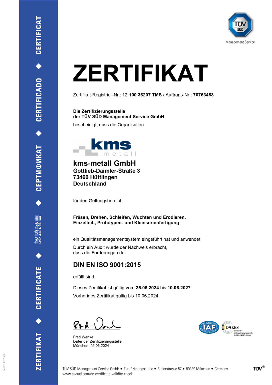 Qualitätsmanagement ISO 9001:2015