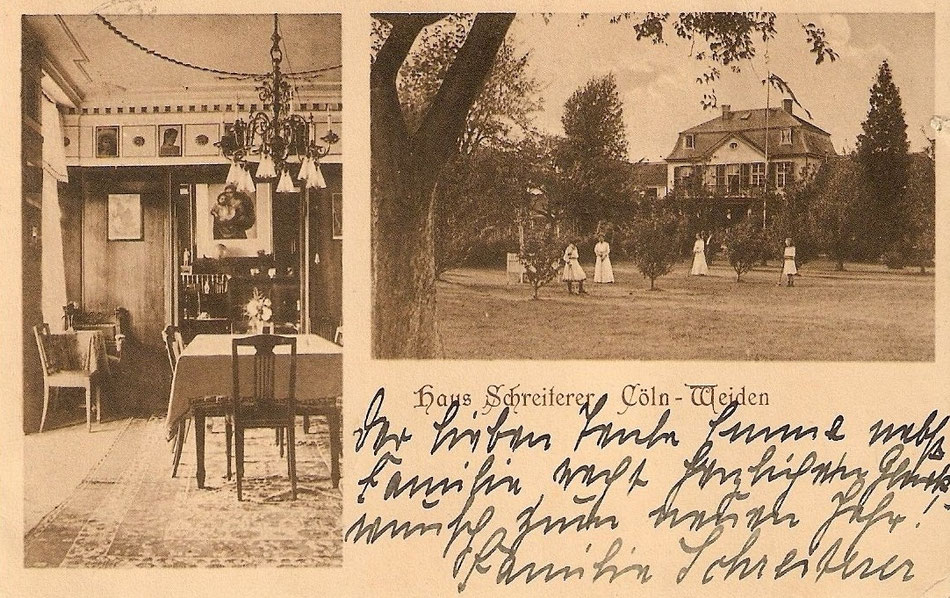 Wohnhaus des Architekten Emil Schreiterer im Jahr 1919   (Postkarte, Sammlung Uwe Griep)