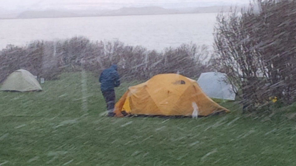 A small and short snow storm at Myvatn