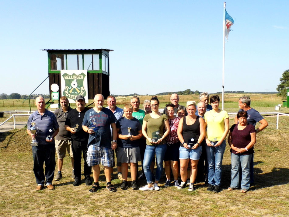 Teilnehmer des 9. Pokalschießen Luftgewehr am 25.08.2019