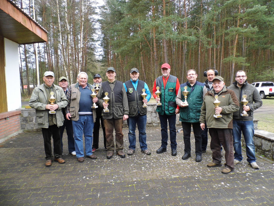 Teilnehmer der 4. UER Bestenermittlung Skeet am 02.04.2017 in Torgelow.