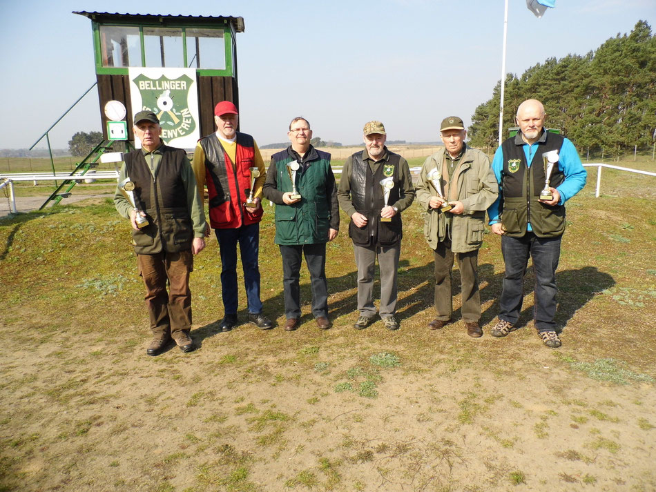 Teilnehmer und Gewinner der 6. Bestenermittlung Skeet am 06.04.2019 in Belling.