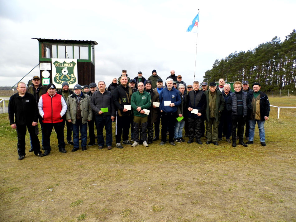 Teilnehmer am 22. Frühjarsschießen 2023 beim Bellinger Schützenverein e.V.