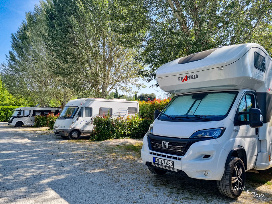 Wir haben zwei ruhige Nächte auf dem Wohnmobilstellplatz "Il Serchio" in Lucca verbracht und uns sehr sicher gefühlt