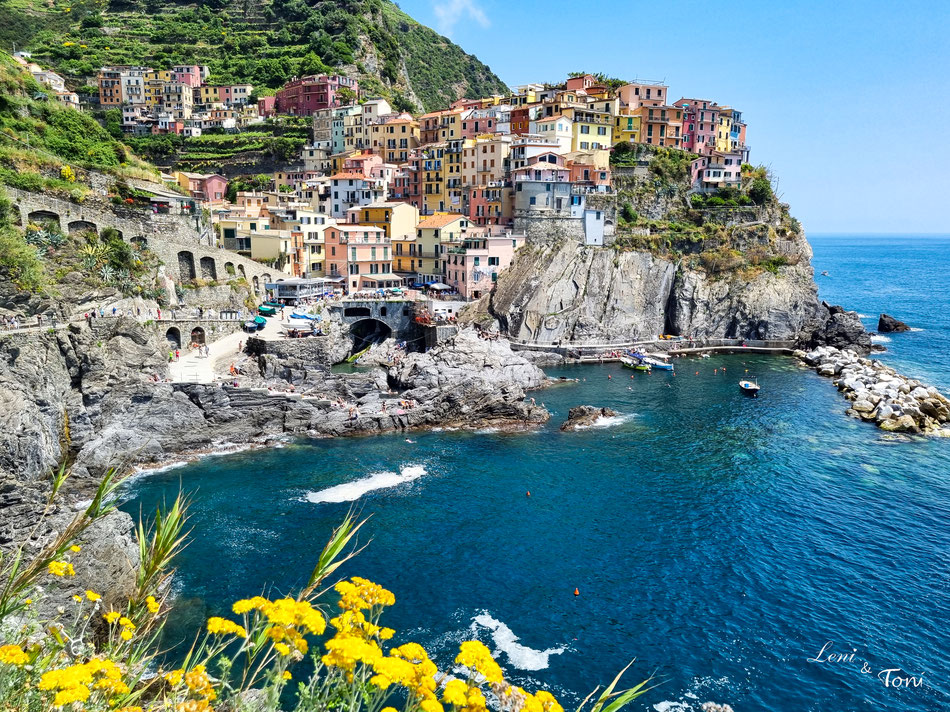 Wird meist als das Wahrzeichen der Cinque Terre angesehen: Manarola
