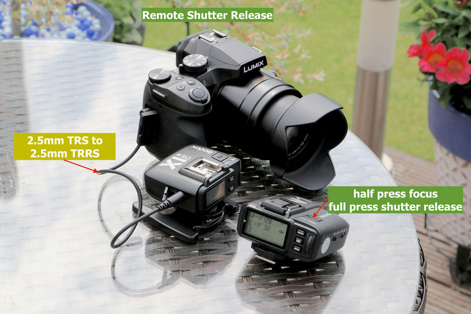 remote shutter operation on Panasonic FZ300/330