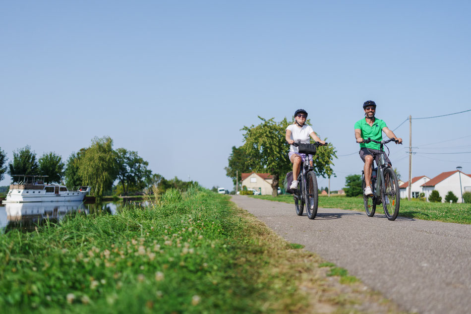 Balade à vélo le long du Canal, Port de plaisance de Wolfersdorf