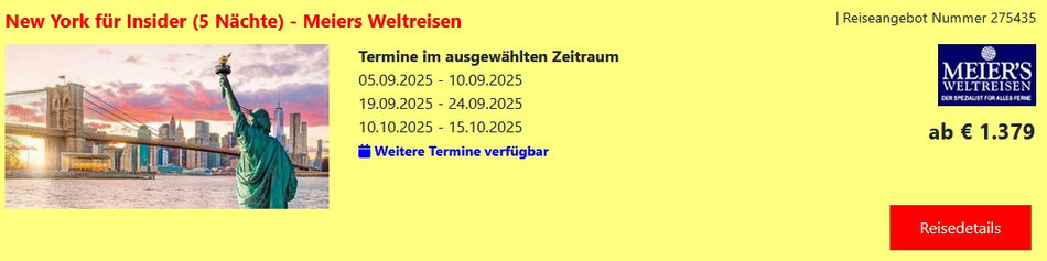 New York Rundreise Citytrip mit Besichtigungen Meiers Weltreisen | Reisebüro Reiselotsen bucht Deine Meiers USA-Reise New York für Insider 5 oder 7 Nächte incl. Flug