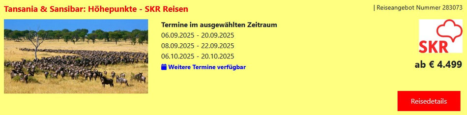 Afrika Kleingruppen-Rundreise Safari Kenia,Tansania & Badeurlaub Sansibar inklusive Flug 2025-2026|Buchung beim Experten Reisebüro Reiselotsen e.K. Hamburg