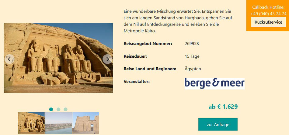 Berge&Meer Kombireise Ägypten Nilkreuzfahrt und Baden Hurghada all inclusive mit Flug 2 Wochen 2024-2025 günstig buchen