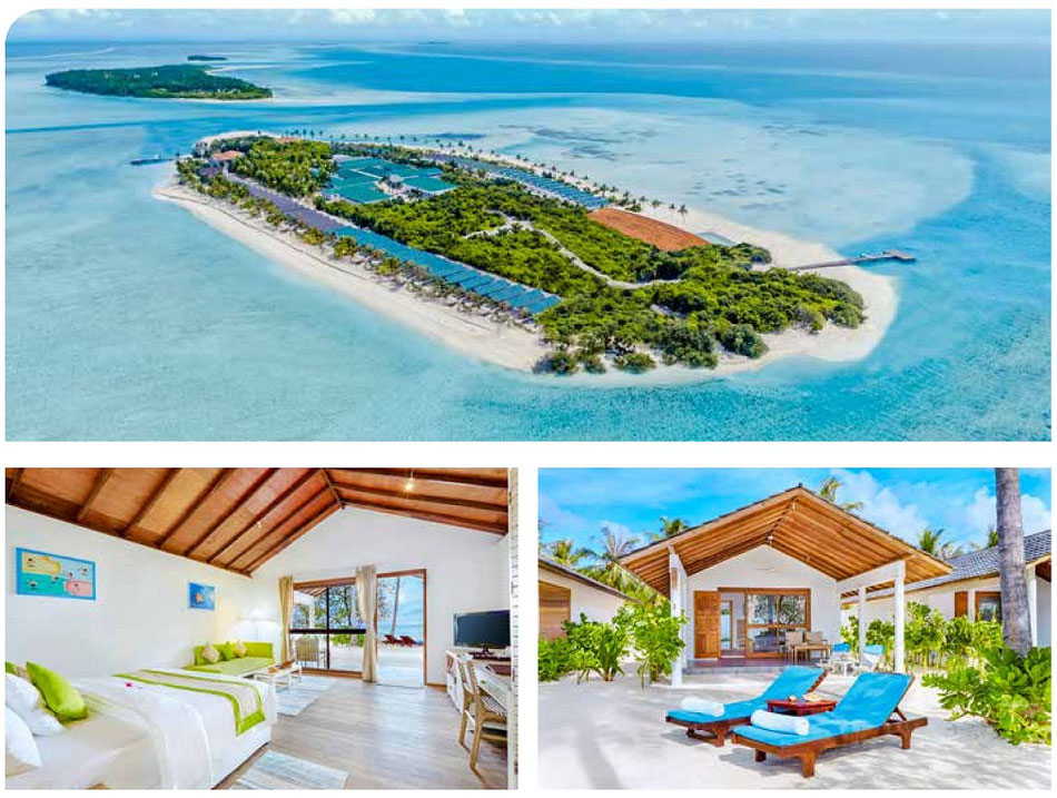 Malediven Urlaub im Bungalow auf kleiner Barfuß-Insel mit Flug günstig buchen Beach Bungalow & Strand Bungalows 2023-2024