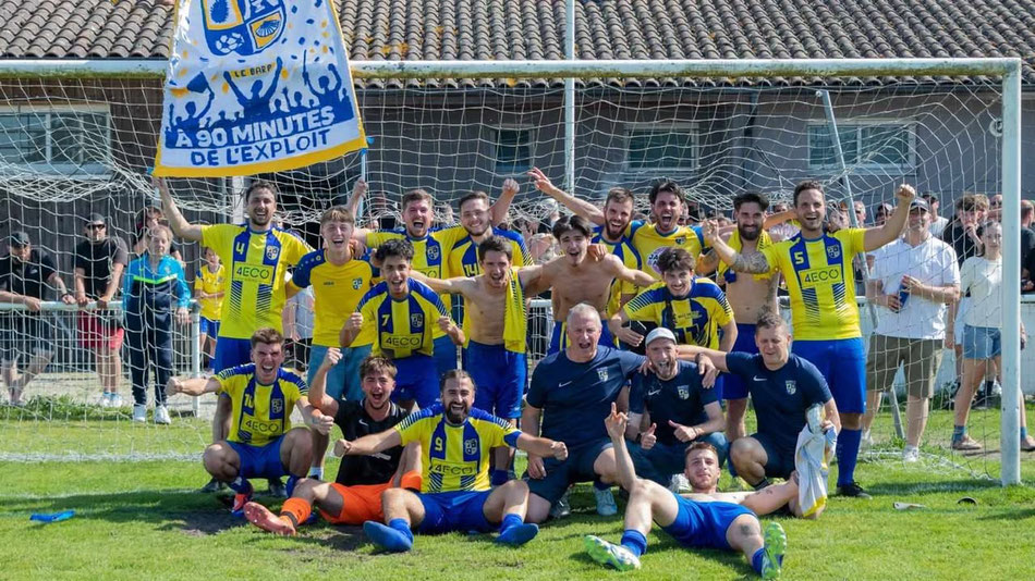 La joie du FC Barpais, qui accède à la Départemental 1./Photo H.L