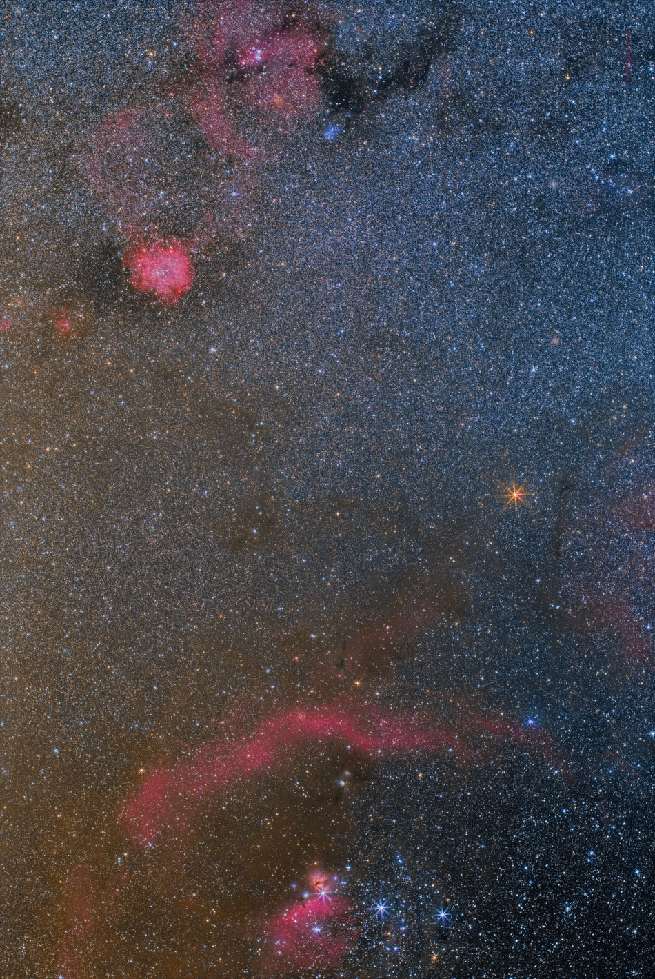 Nebulosas El Cono , Roseta, Cabeza de Caballo y alrededores