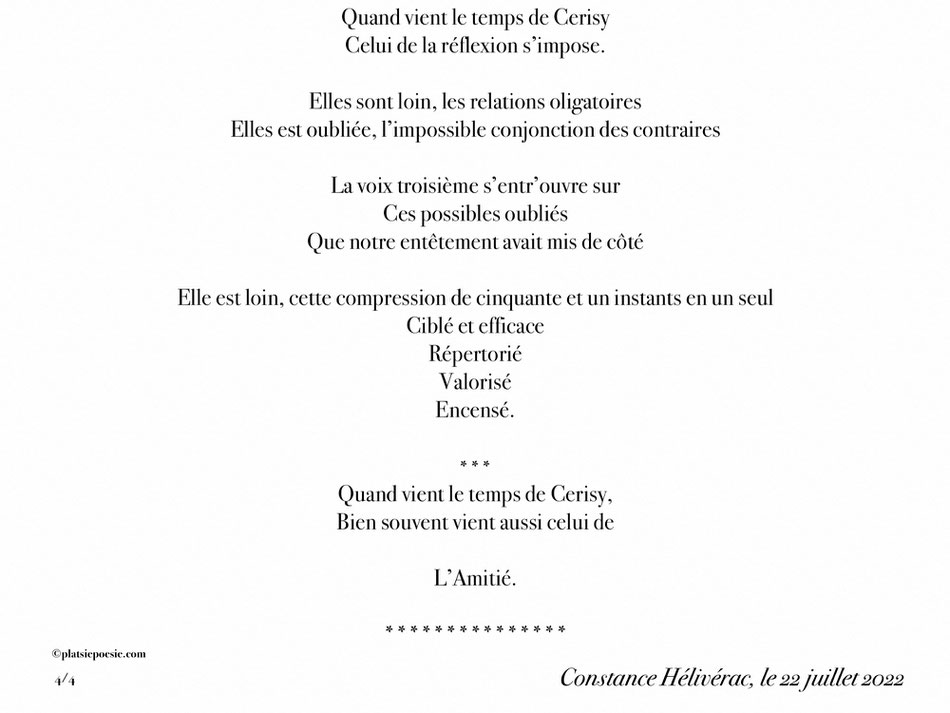 Chapitre 23 - poésie - 4/4- Qd vient le temps …… Celui de l'Amitié -