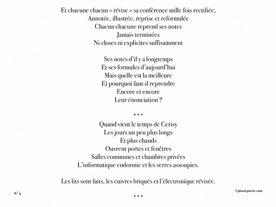 Chapitre 23 - poésie - 2/4- Et chacune chacun -