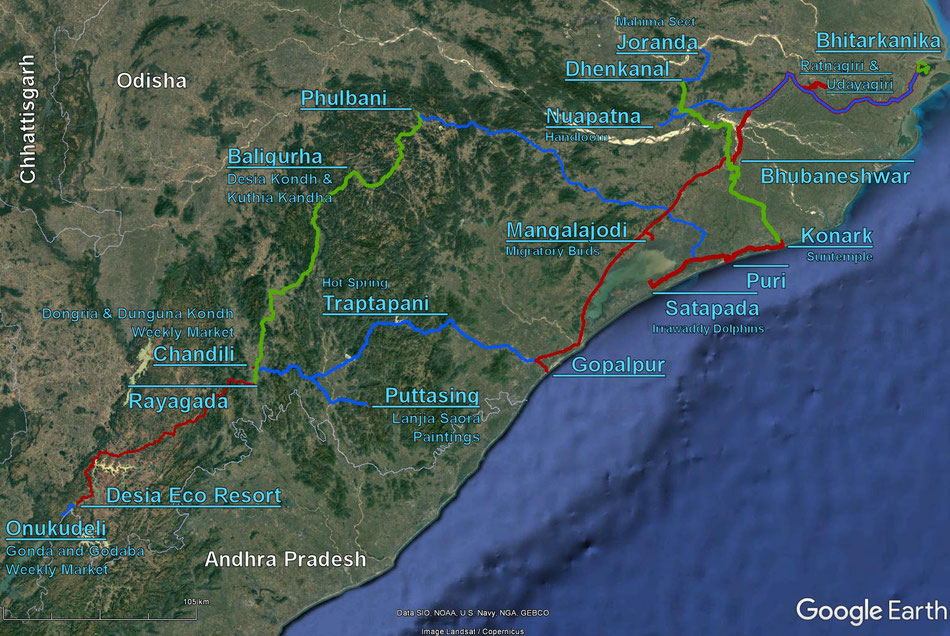 India 2016 itinerary
