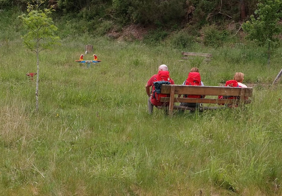 Pilgergruppe beim Rast