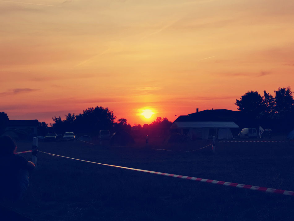 Der Sonnenuntergang am Samstag