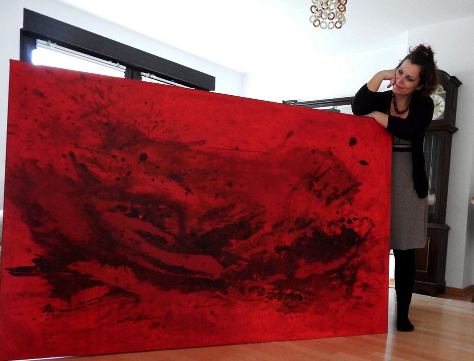 rotes Bild xxl Acryl