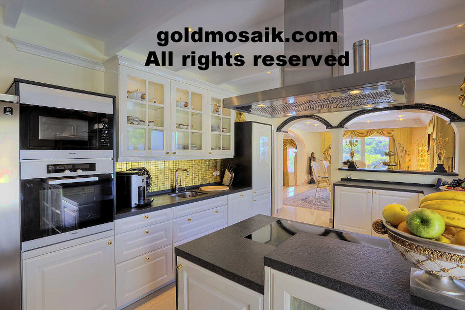 Gold mosaik in der küche
