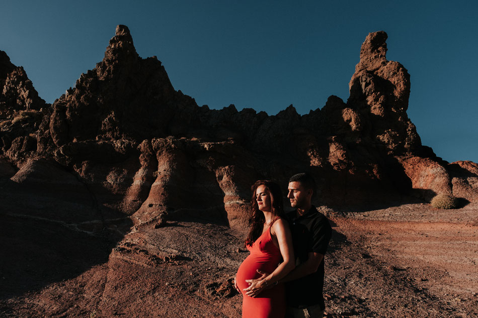 Sesión de embarazo en el Teide