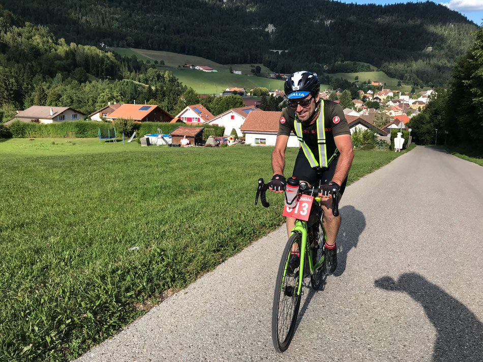 Andreas beim Klettern nach der Kontrolle