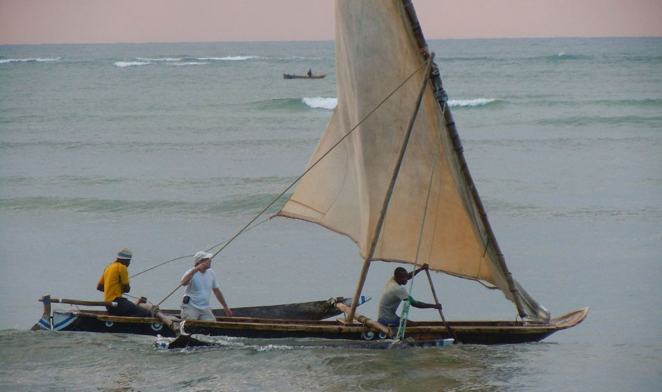 Sailing with the local fishermen.