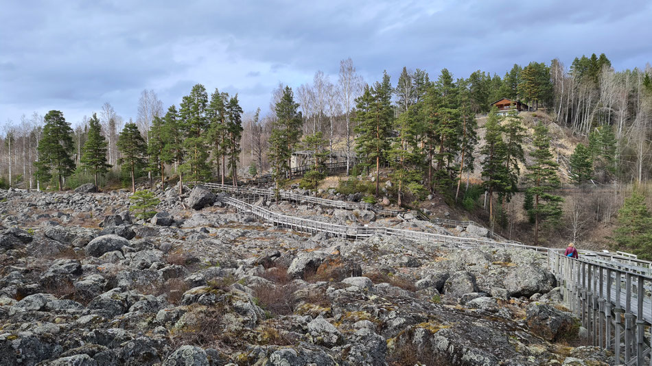  Döda Fallet (Toter Wasserfall) in der Region Jämtland