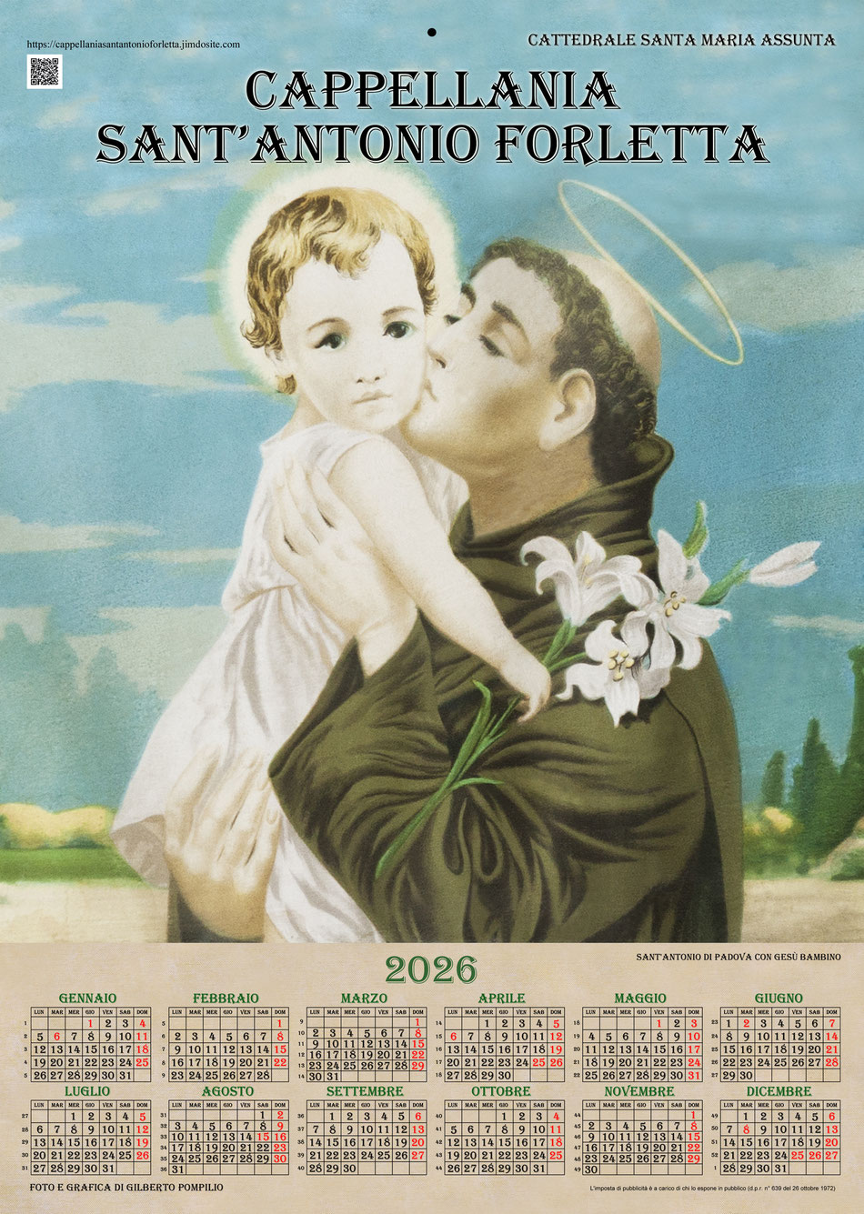 Calendario Sant'Antonio Forletta 2026