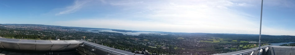 ich mag diesen Blick von der Skisprungschanze in Holmenkollen