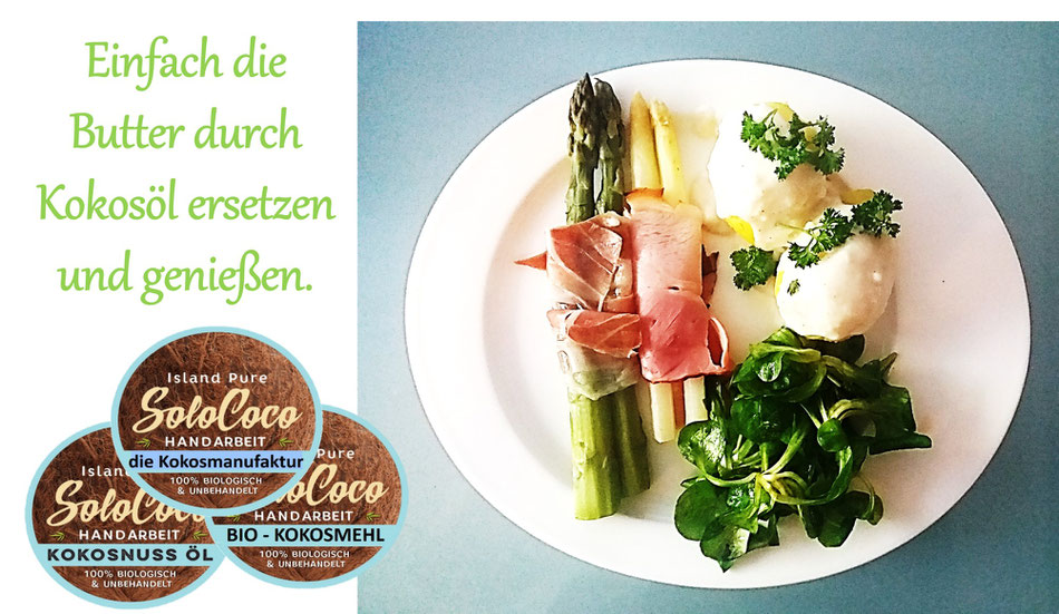 Rezept für Spargel mit SoloCoco Kokos-Bechamelsauce 