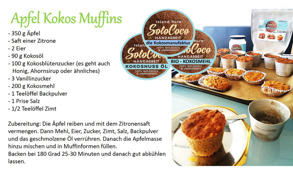 mit Kokosöl und Kokosmehl gebackene Muffins einfach ein Genuss