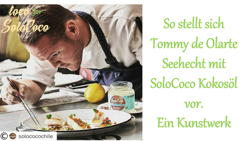 Rezept für Seehecht mit SoloCoco Kokosöl von Starkoch Tommy de Olarte