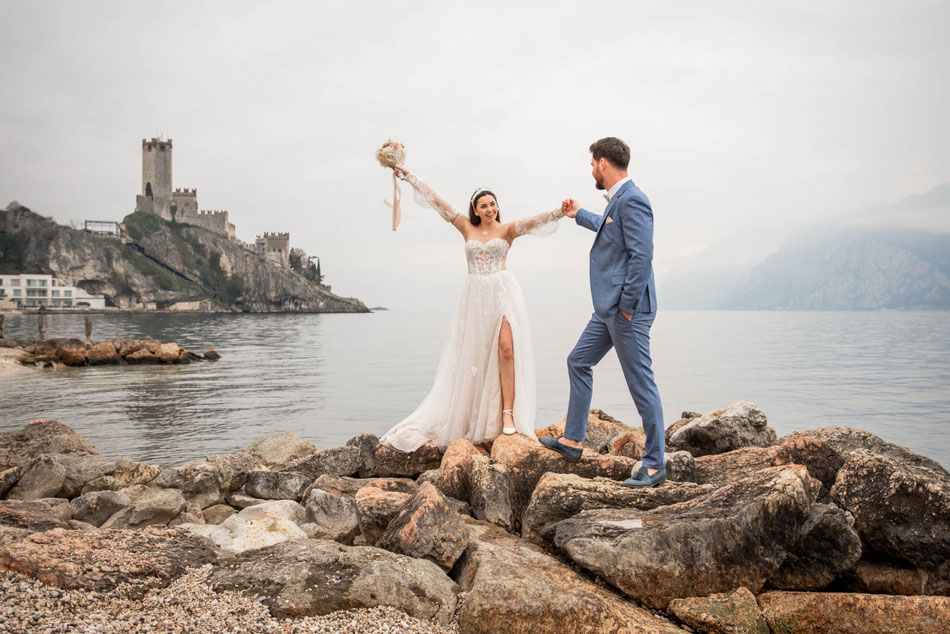 Heiraten am Gardasee Hochzeitsfotografin Malcesine Garda Lazise Torbole Comersee Lago di Como