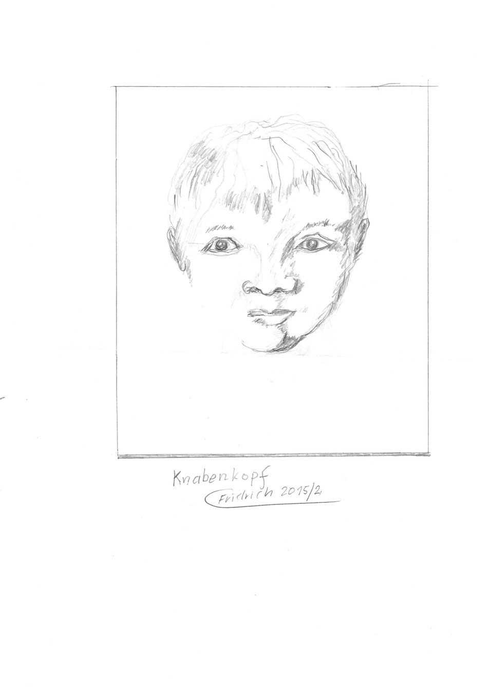 Portrait, unbekannter Knabenkopf (Grafik)
