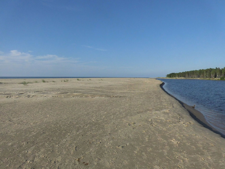 Mündung der Irbe in die Ostsee