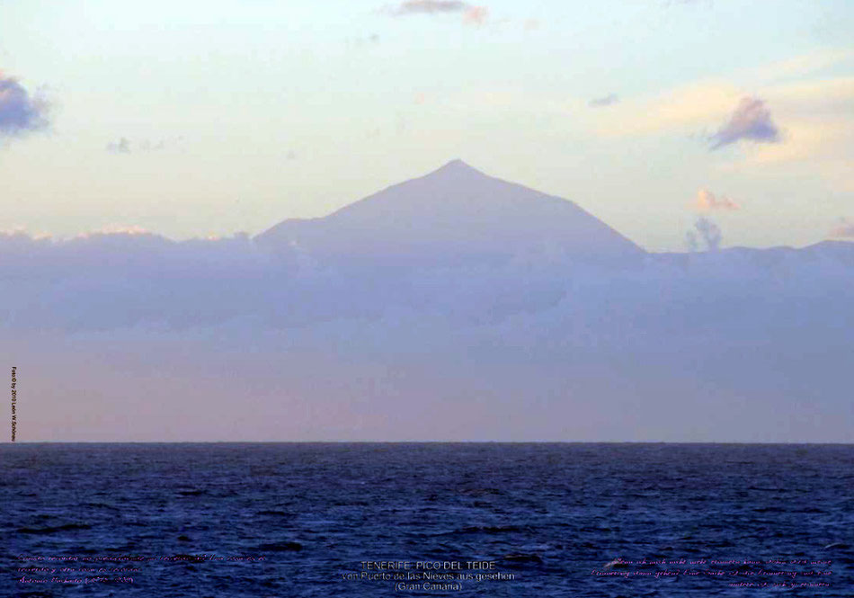 EDITIONCANARIAS-Fotoposter  Format A3, "El Teide", mit Text in Deutsch und Español