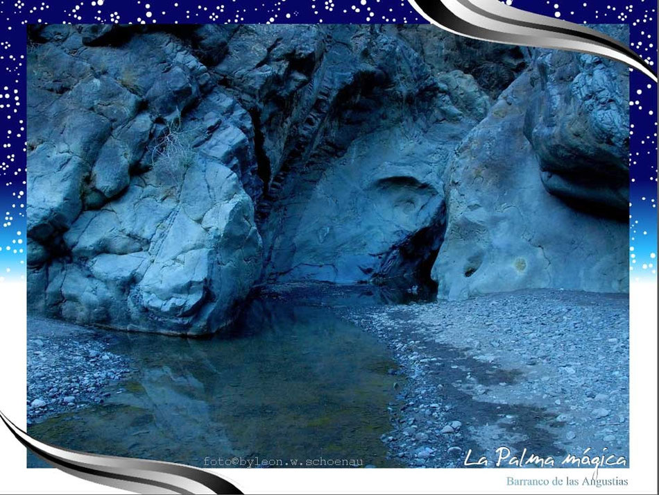 EDITIONCANARIAS-Fotoposter Format A 3: "Barranco de las Angustias", La Palma/Canarias