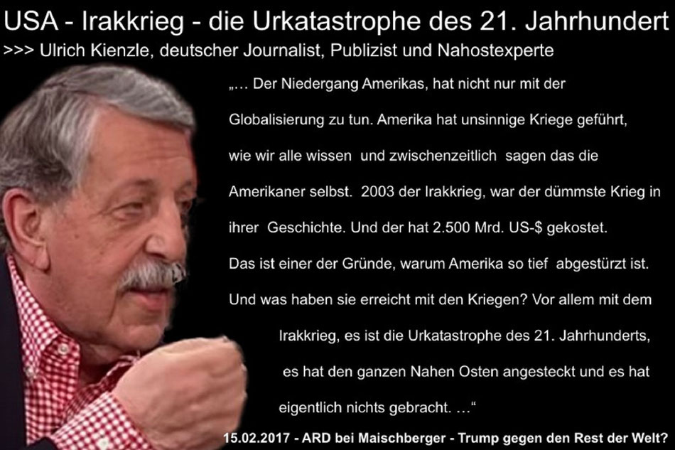 15.02.2017 - Maischberger: Ulrich Kienzle - Der Irakkrieg, die Urkatastrophe des 21. Jahrhunderts