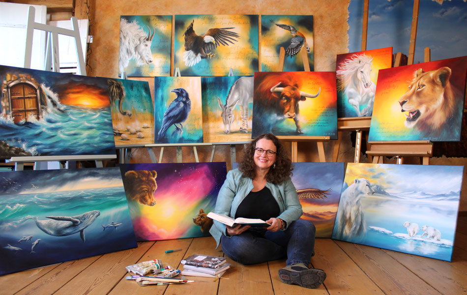 Gesamtwerk Hiob - Ölgemälde - Michaela - Künstler-Portrait