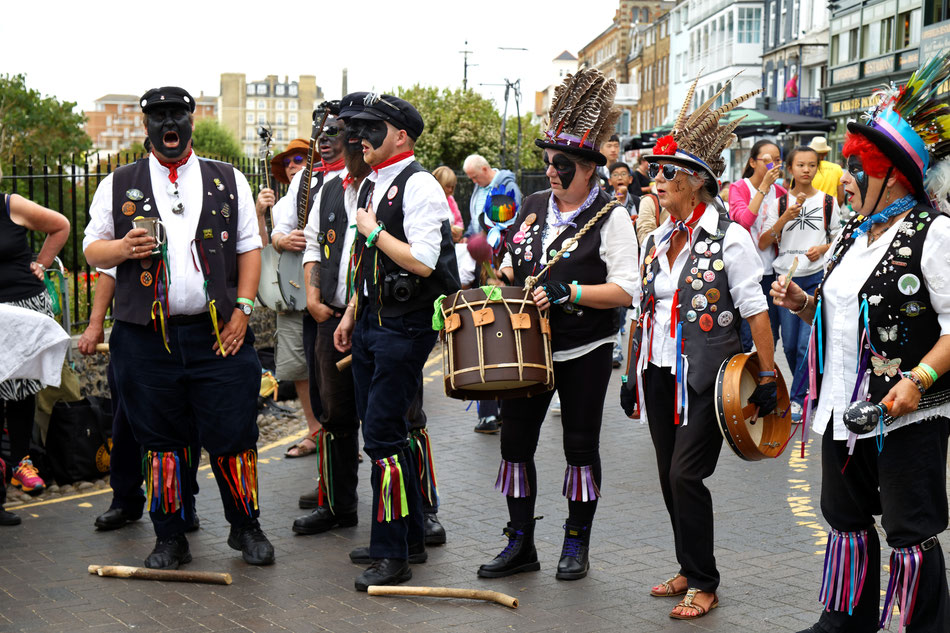 A Morris side at Broadstairs Folk Week. Image © Acabashi; Creative Commons CC-BY-SA 4.0; Source: Wikimedia Commons