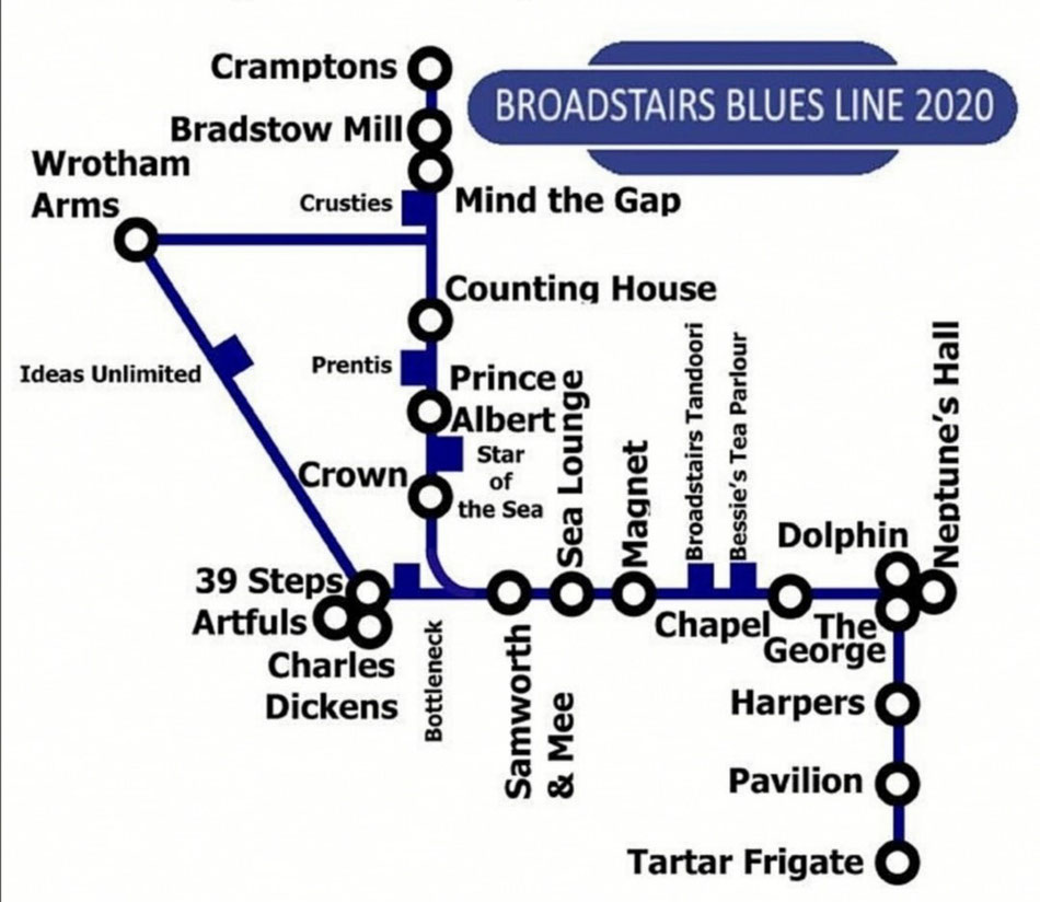 The Broadstairs Bash venue map.